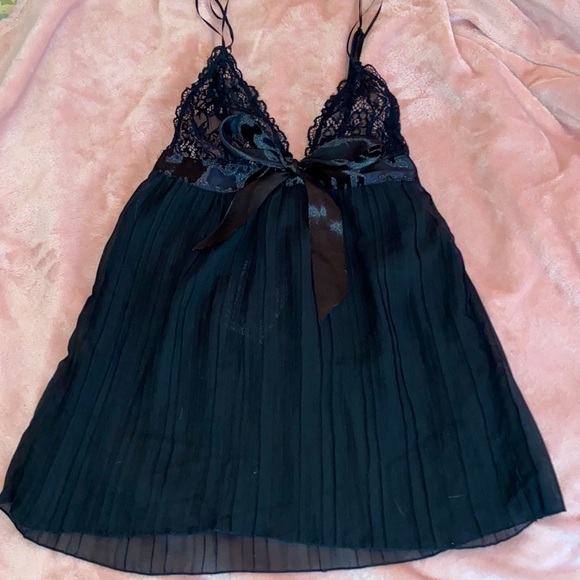 Black Lace & Mesh Babydoll - Picture 1 of 4
